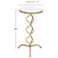 Maple and Jade Quatrefoil End Table with Mirrored Glass Top in Gold, , large