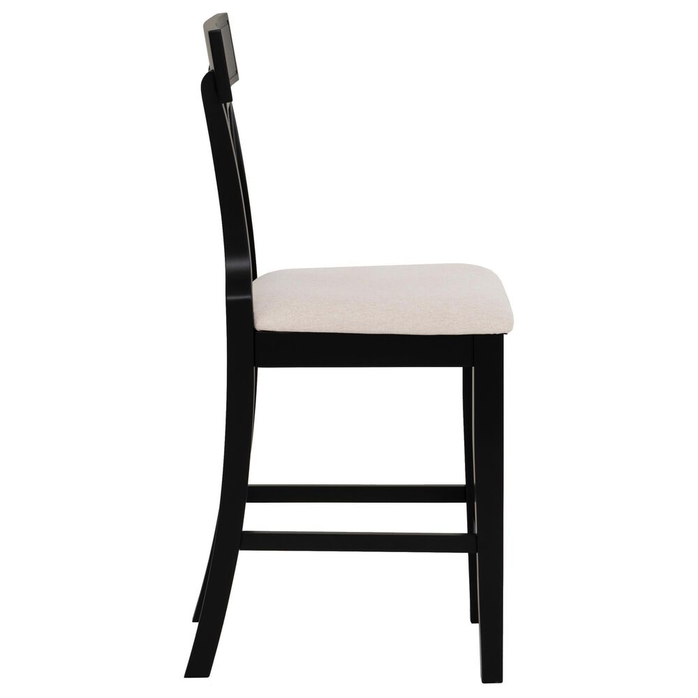 Linon Home Decor Rylan Counter Stool in Black, , large