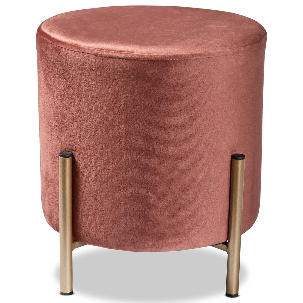 Baxton Studio Thurman Ottoman in Pink, , large