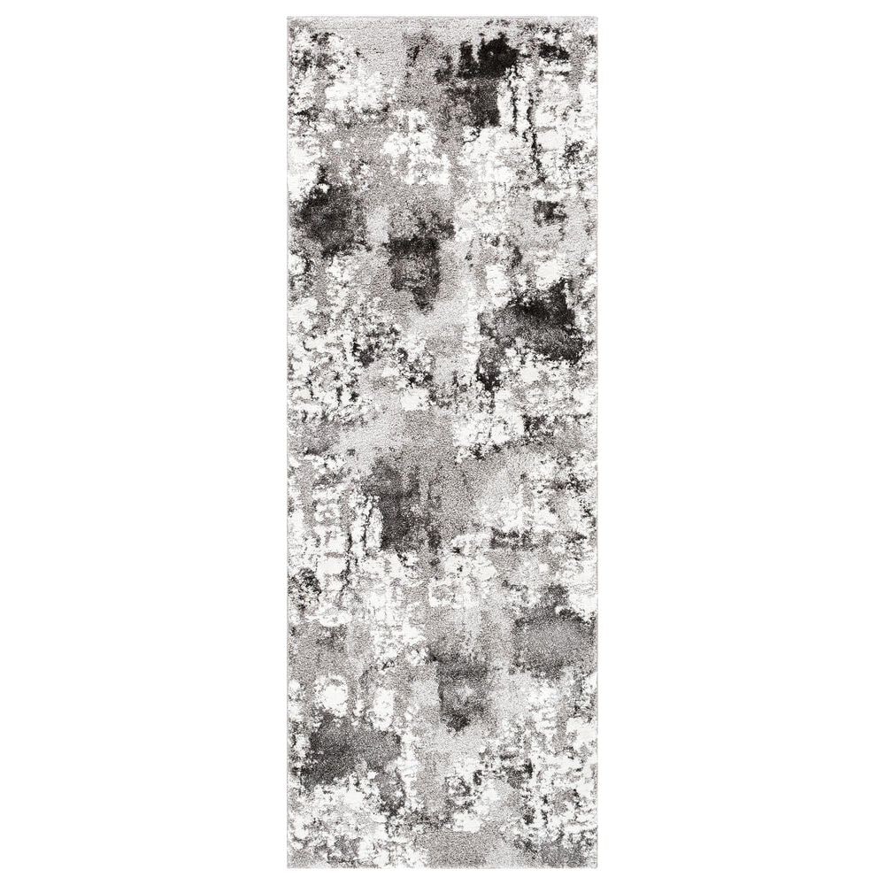 Surya Venice VNE-2308 2"9" x 7"3" Charcoal and Ivory Runner, , large