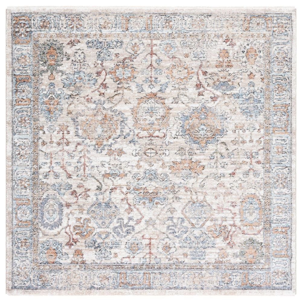 Safavieh Jasmine JSM319A 5"3" Square Ivory and Blue Area Rug, , large