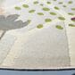 Safavieh Barbados Tropical Flamingo 5"3" Round Grey and Pink Indoor/Outdoor Area Rug, , large