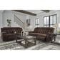 Ashley Observation Power Reclining Loveseat with Console in Chocolate Velvet, , large
