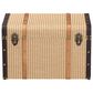 Baxton Studio Manton Storage Trunk with Hinged Top in Light, Dark Brown and Bronze, , large