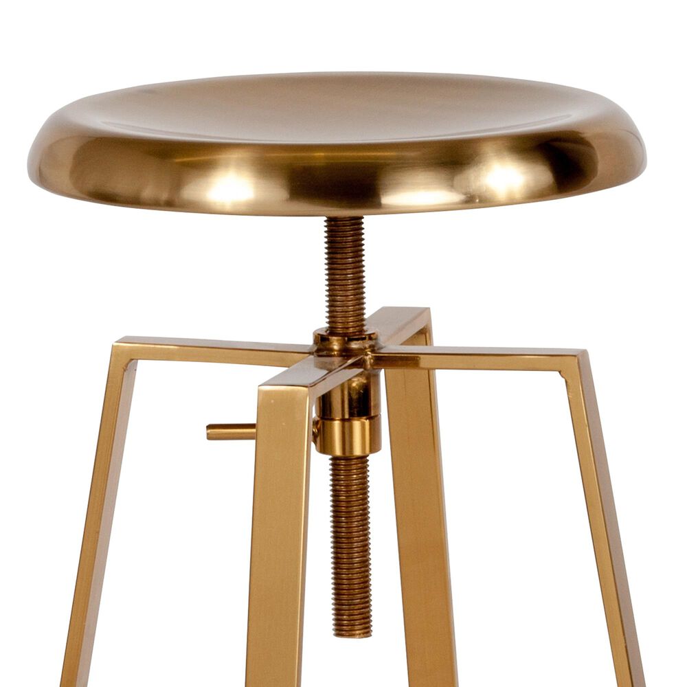 Flash Furniture Toledo Swivel Adjustable Barstool in Gold, , large