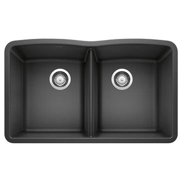 Blanco Diamond 32" Equal Double Bowl Kitchen Sink in Anthracite, , large