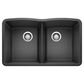 Blanco Diamond 32" Equal Double Bowl Kitchen Sink in Anthracite, , large