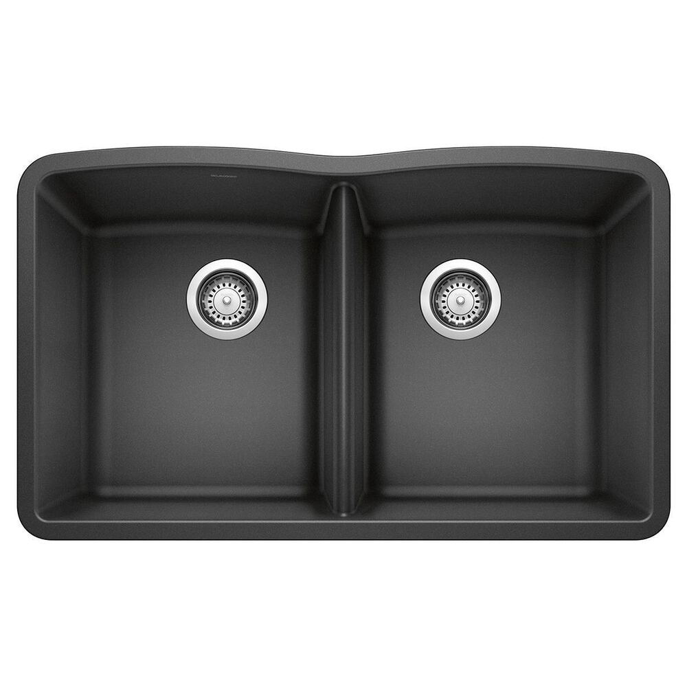 Blanco Diamond 32" Equal Double Bowl Kitchen Sink in Anthracite, , large