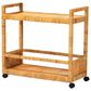 Baxton Studio Genet 2-Tier Kitchen Cart in Natural Brown, , large
