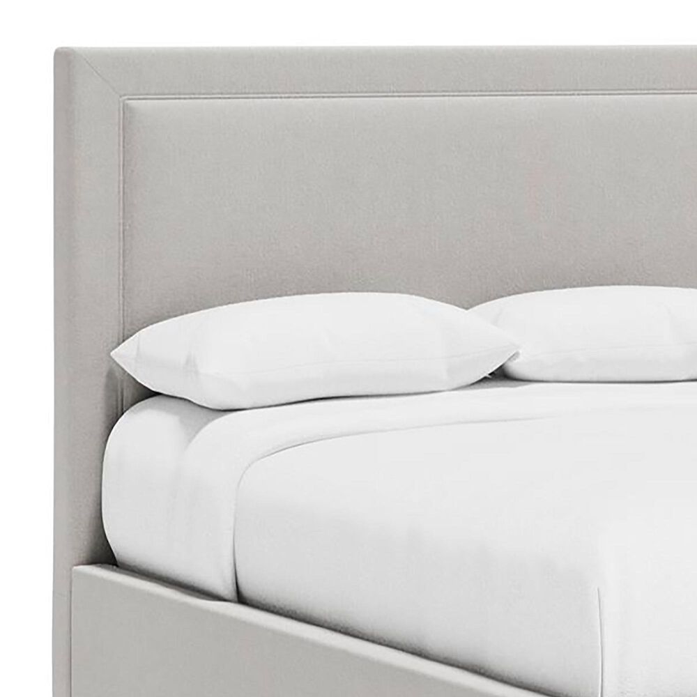 Bernhardt Morgan King Upholstered Panel Bed in Cream, , large