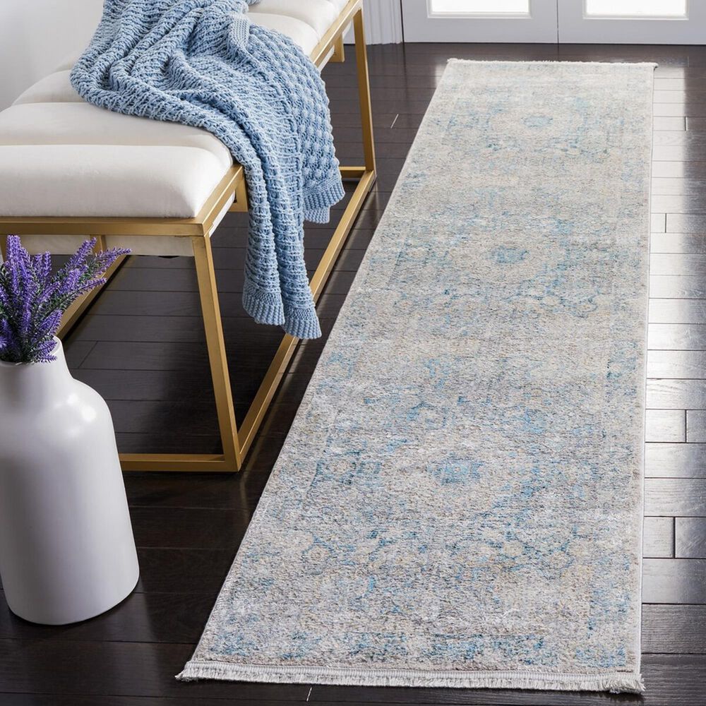 Safavieh Dream DRM410K 2&#39; x 8&#39; Grey and Blue Runner, , large