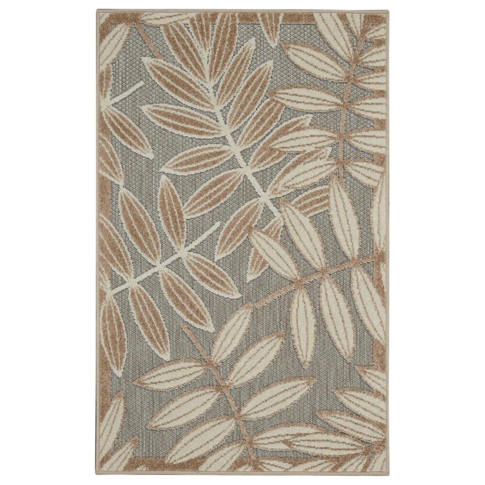 Nourison Aloha Tropical 2"8" x 4" Natural Indoor/Outdoor Area Rug, , large