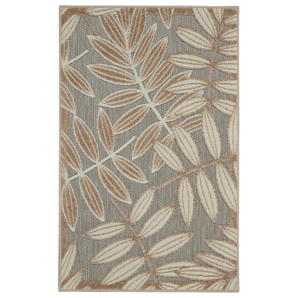 Nourison Aloha Tropical 2"8" x 4" Natural Indoor/Outdoor Area Rug, , large