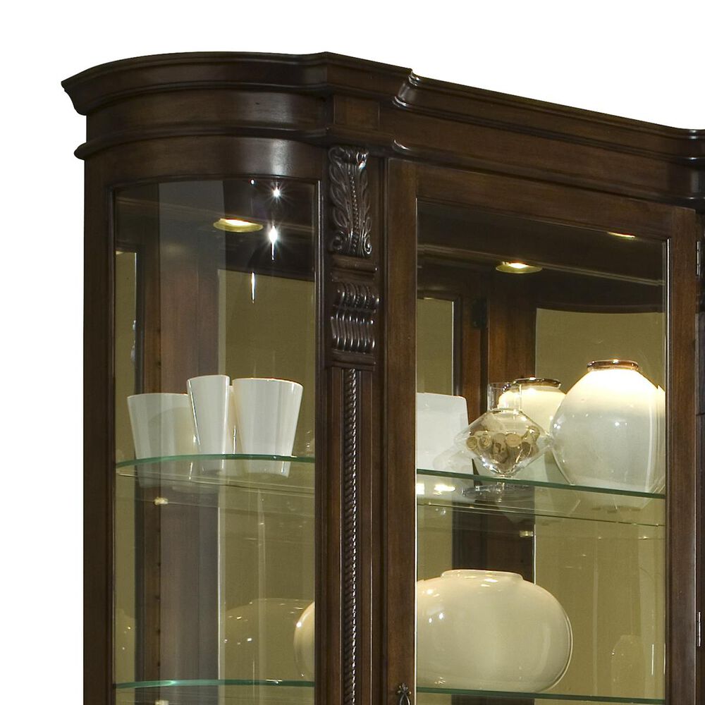 Chapel Hill Curios Curved End Curio in Foxcroft NFM