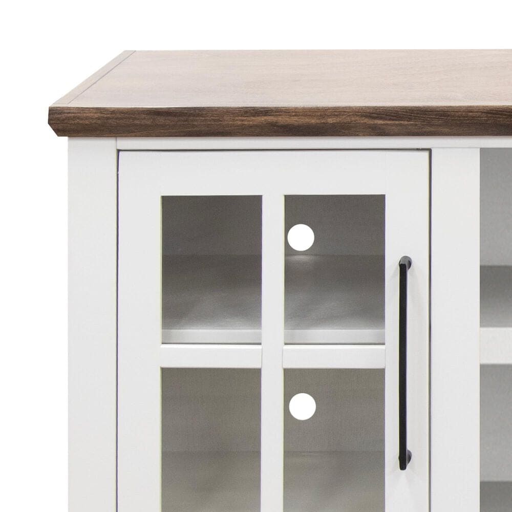 Legends Home Providence 66" TV Console in White and Bourbon, , large