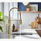 Kohler Crue Semi Professional Pull Down Kitchen Sink Faucet in Moderne Brass, , large