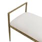 Furniture of America Lalia Metal Padded Upholstered Bench in Matte Gold, , large