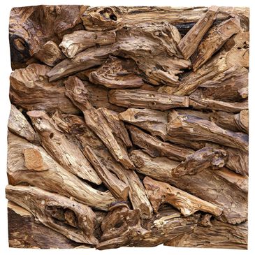 Uttermost Rio 24" Square Wood Wall Decor in Natural Brown, , large