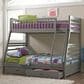 Pacific Landing Bunks Twin over Full Bunk Bed in Grey, , large