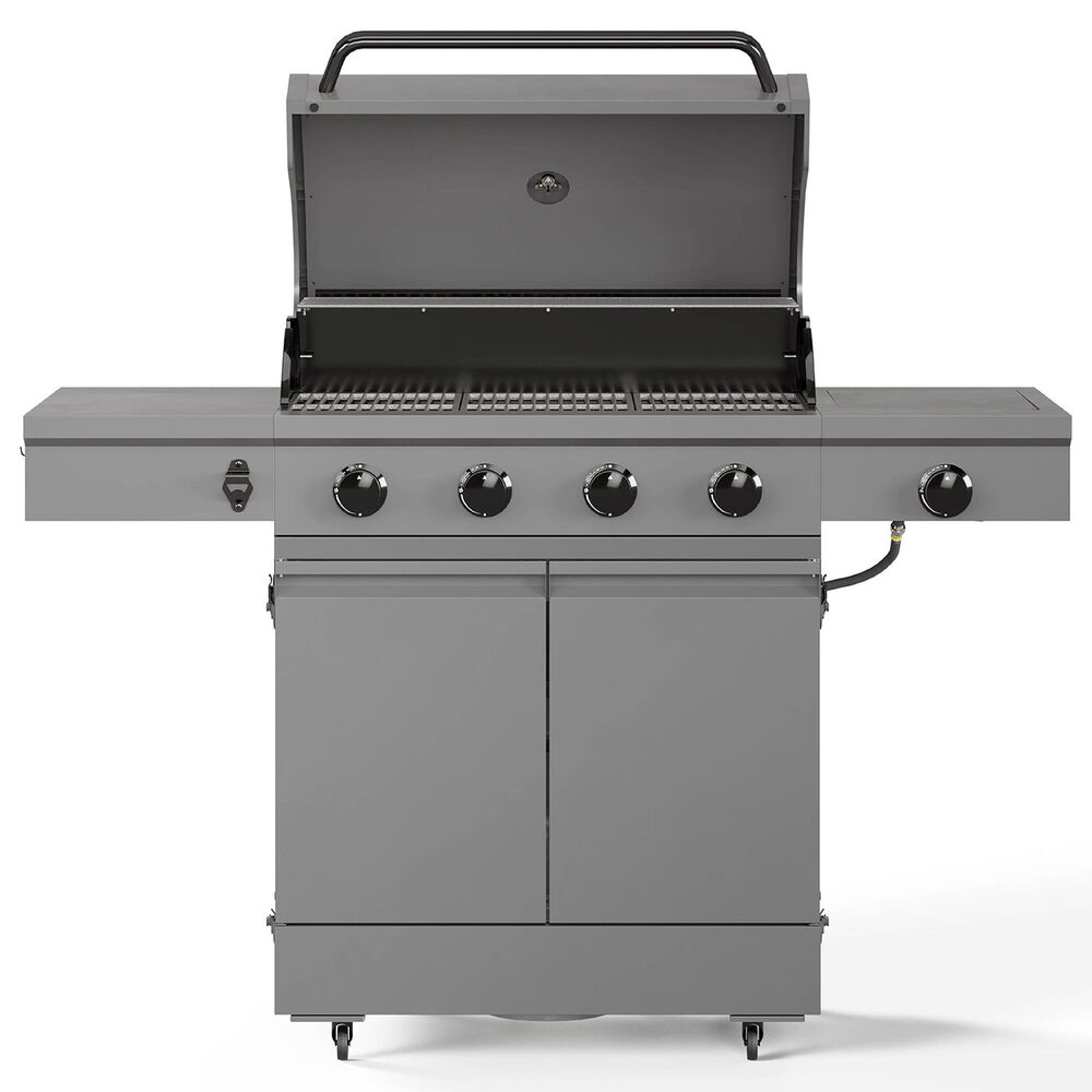 Tytus Anaheim and Emberwood 4-Burner Gas Grill and Grill Prep Cart in Gunmetal Gray, , large