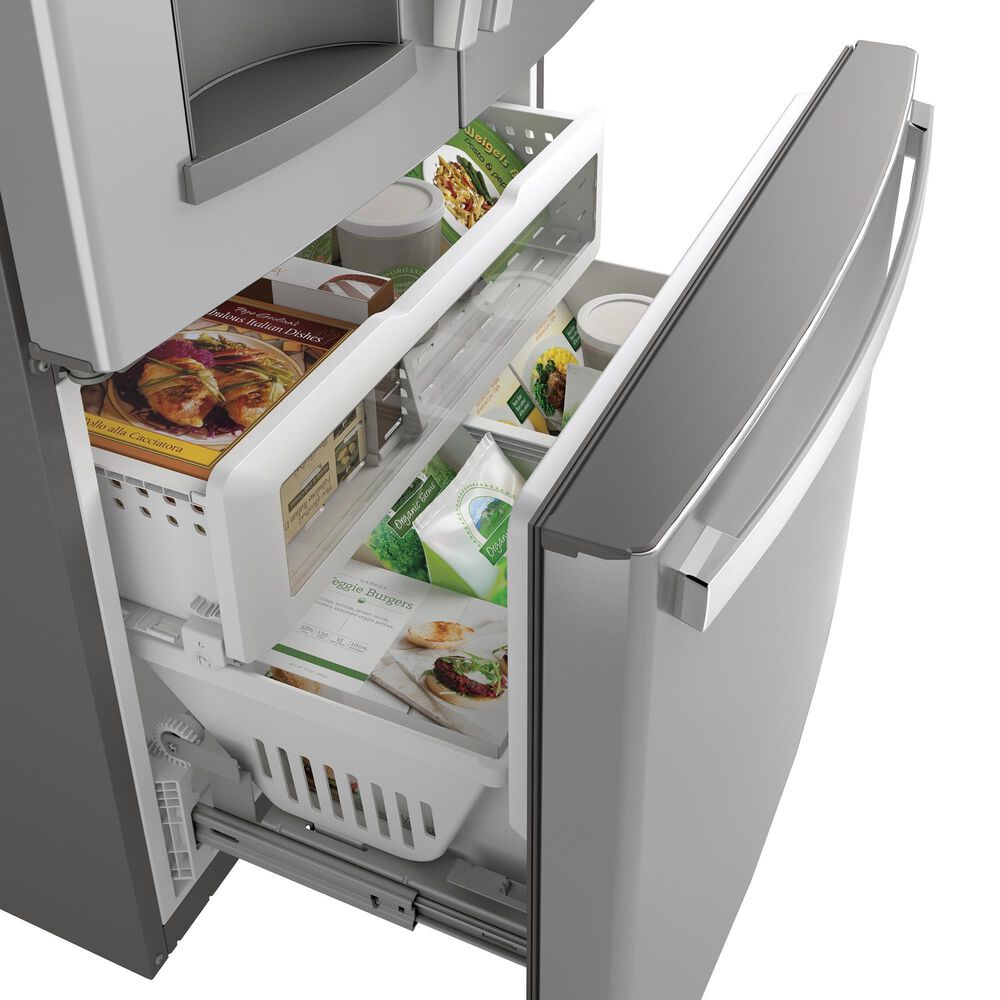 GE Appliances 22.1 Cu. Ft. Counter-Depth French-Door Refrigerator in Fingerprint Resistant Stainless Steel, , large
