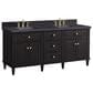 James Martin Vanities Lorelai 72" Double Vanity in Black Onyx with 3 cm Charcoal Soapstone Quartz Top, , large