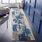 Safavieh Aria Abstract 2" x 8" Ivory and Navy Runner, , large