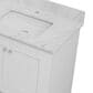 Lexora Home Dukes 80" Double Bathroom Vanity in White with 2 cm White Carrara Marble Top and Rectangular Sinks, , large