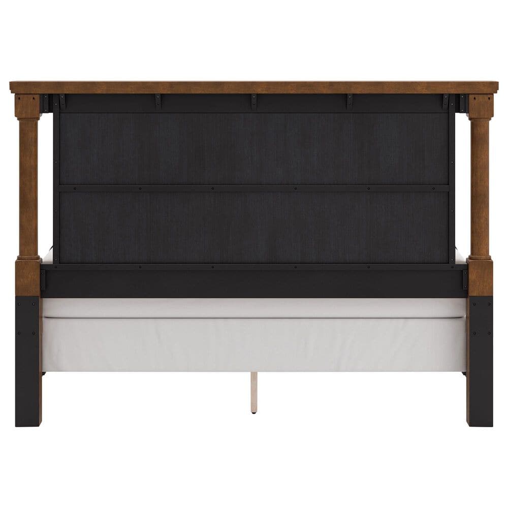 Ashley Rowlenstown California King Panel Bed with Dresser and Nightstand in Brown, , large