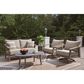 Ashley Harmony Headlands Outdoor Loveseat with Cushion in Natural and Gray, , large