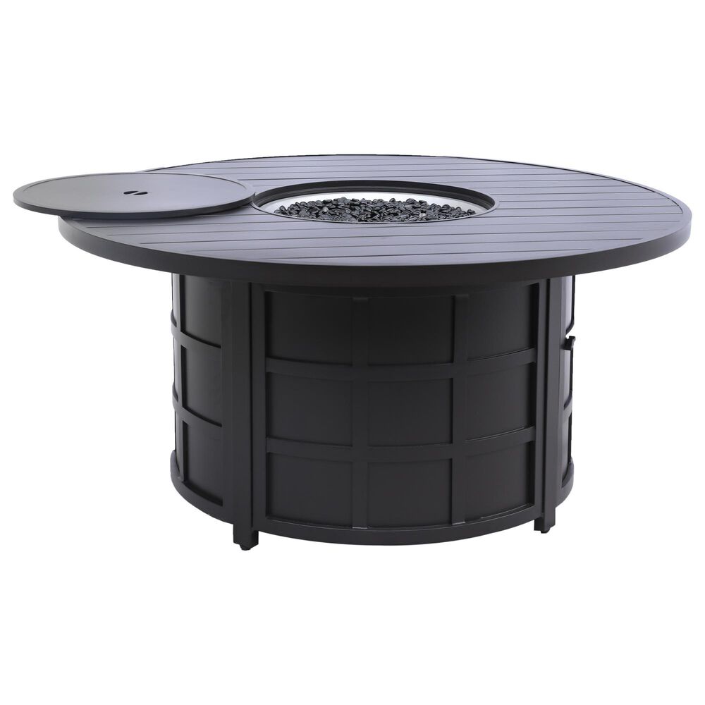 GatherCraft Presidio 5-Piece Round Firepit Chat Set in Linen Terracotta, , large