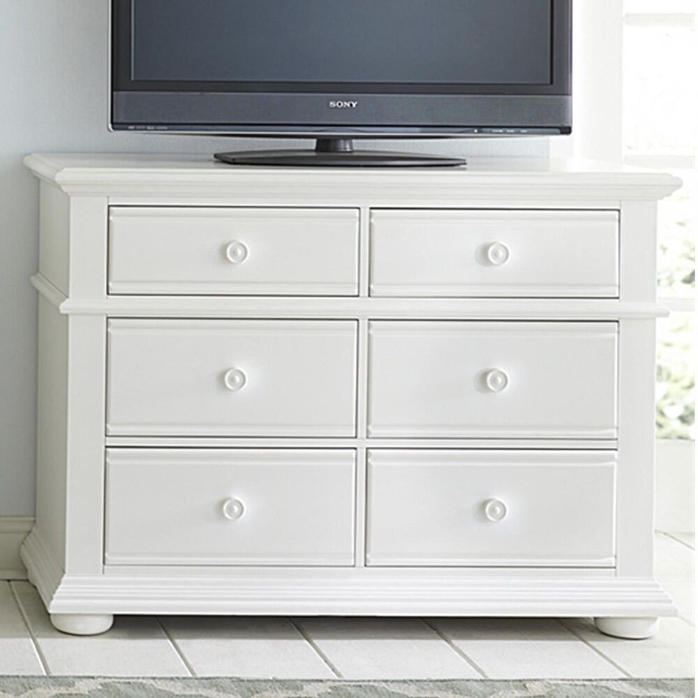 Belle Furnishings Summer House 6 Drawer Media Chest in Oyster White, , large
