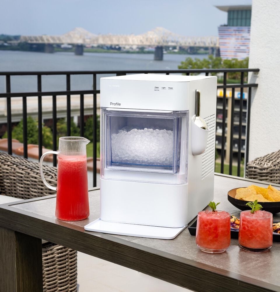 GE Profile Opal 2.0 Ultra Nugget Ice Maker with Scale Inhibiting Filter in Stone White, , large