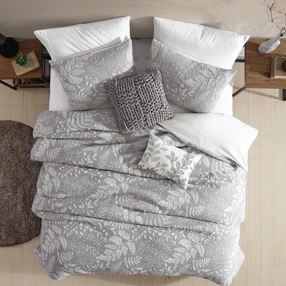 Hallmart Collectibles Impress 5-Piece King Comforter Set in Ivory and Gray, , large