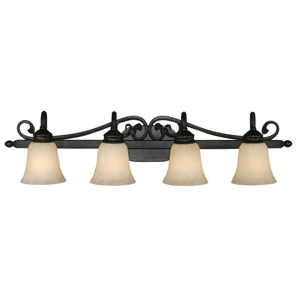 Golden Lighting Belle Meade 4-Light Bath Vanity in Rubbed Bronze, , large