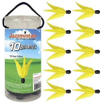 Funsparks Jazzminton Fast Birdies 10-Pack in Yellow, , large