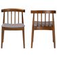 Baxton Studio Wyatt Side Chair with Grey Cushion in Walnut Brown (Set of 2), , large