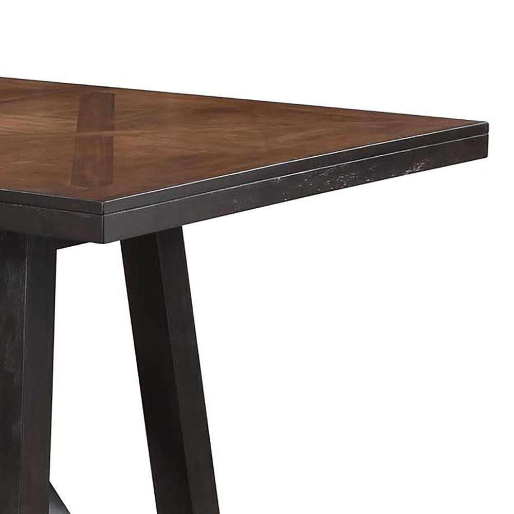 Steve Silver Halle 6-Piece Counter Height Dining Set in Ebony and Honey, , large