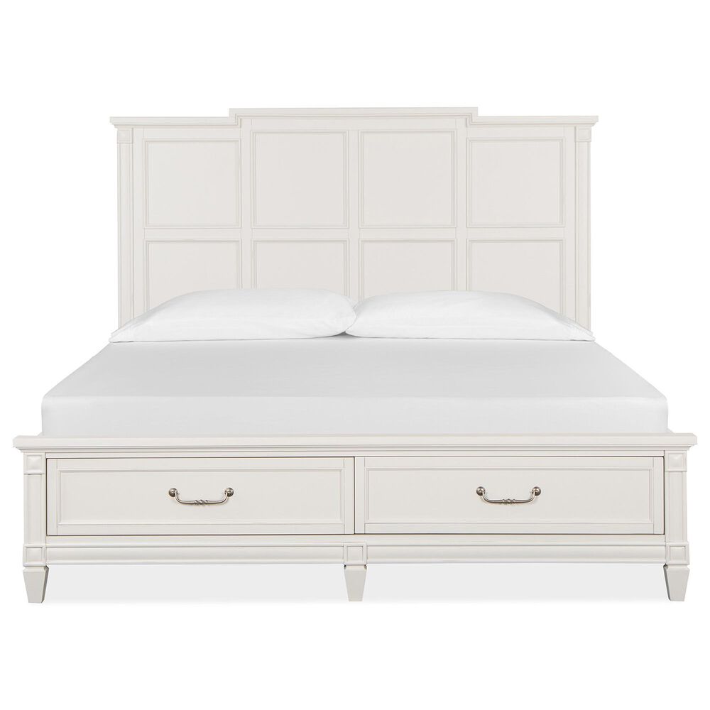 Nicolette Home Willowbrook King Storage Bed in Egg Shell White, , large