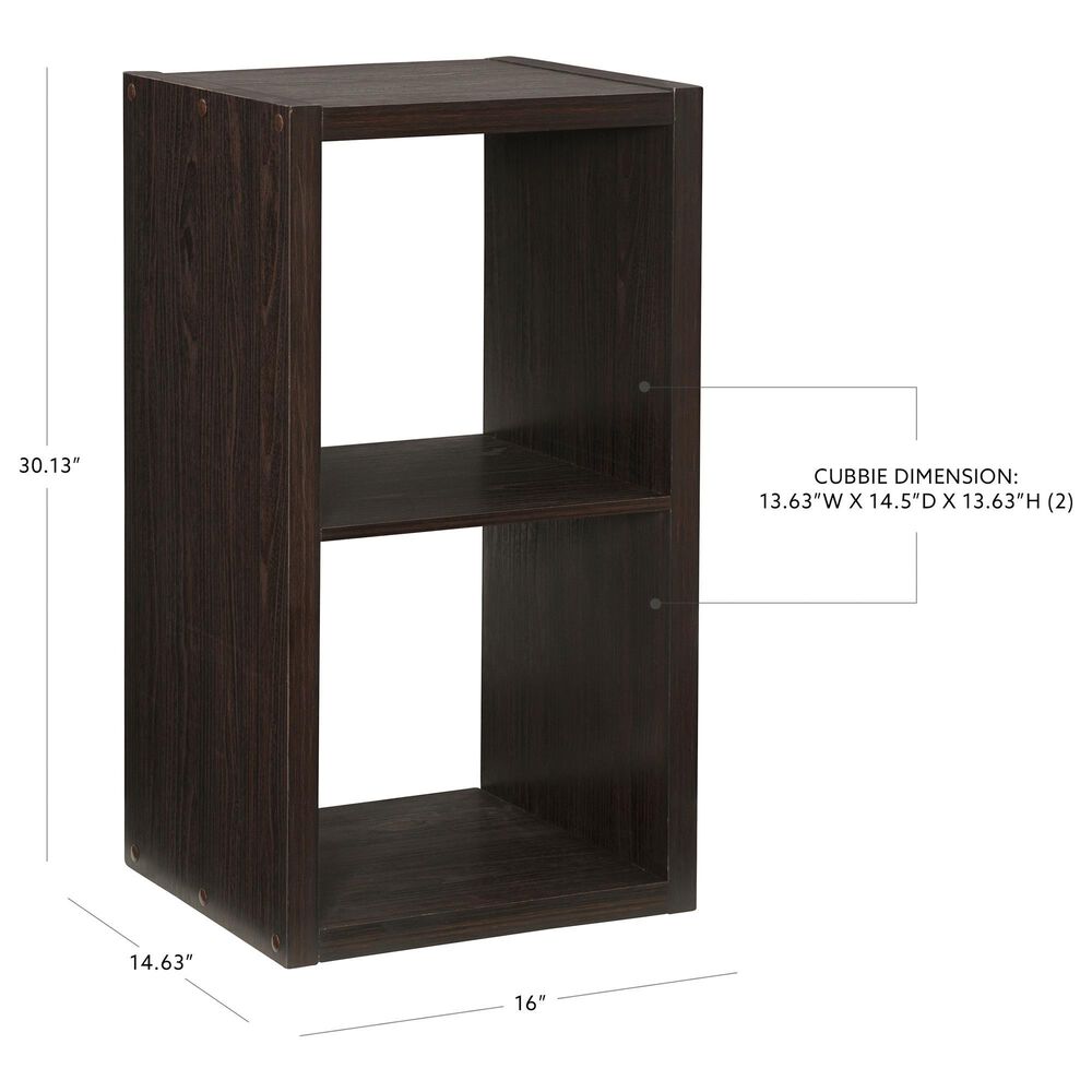 Linon Home Decor Galli 2-Shelf Bookcase in Espresso, , large