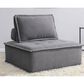 37B Paxton Armless Chair in Columbia Charcoal, , large