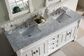 James Martin Vanities Brookfield 72" Double Bathroom Vanity in Bright White with 3 cm Carrara White Marble Top and Rectangle Sinks, , large