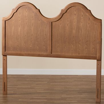 Baxton Studio Tobin King Arched Headboard in Ash Walnut, , large