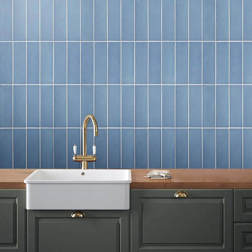 Soho Studio ColorHues Blue Moon 2" x 8" Cement Tile, , large