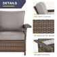 Sunwell Garden 5-Piece Patio Conversation Set with Stationary Chairs in Gray, , large
