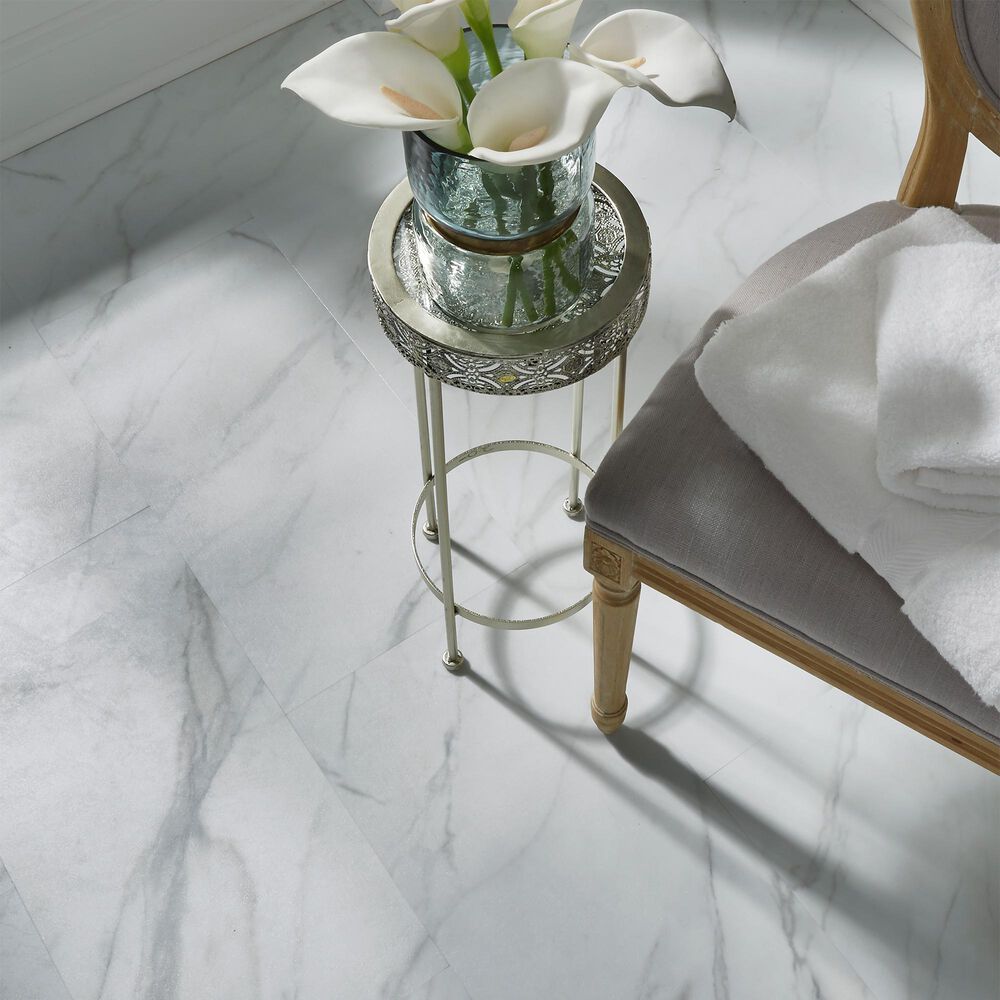 Mannington Legacy White and Gray 12&quot; x 24&quot; Luxury Vinyl Tile, , large