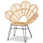 Baxton Studio Garan Rattan Accent Chair in Natural Brown and Black, , large