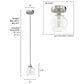Hunter Xidane 1-Light Mini Pendant in Brushed Nickel, , large