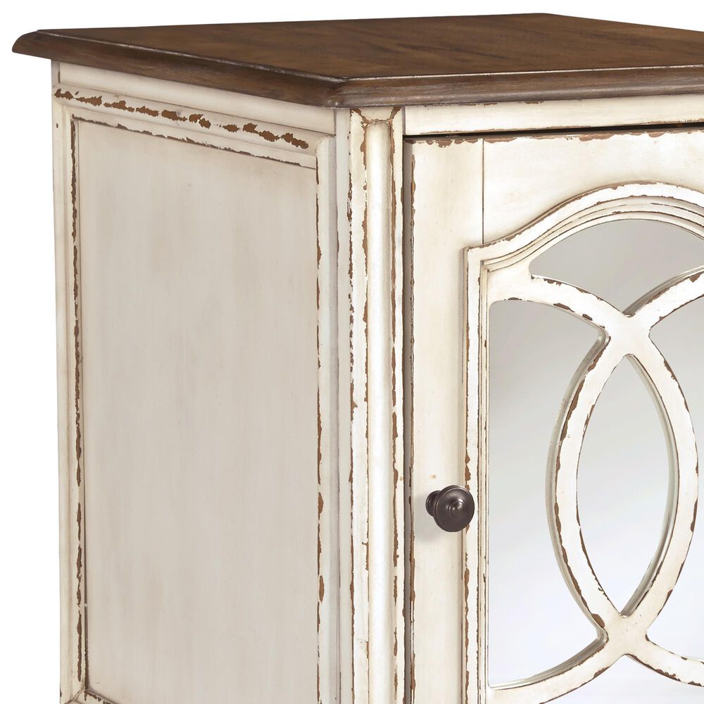 Ashley Realyn Chairside End Table in White and Brown, , large