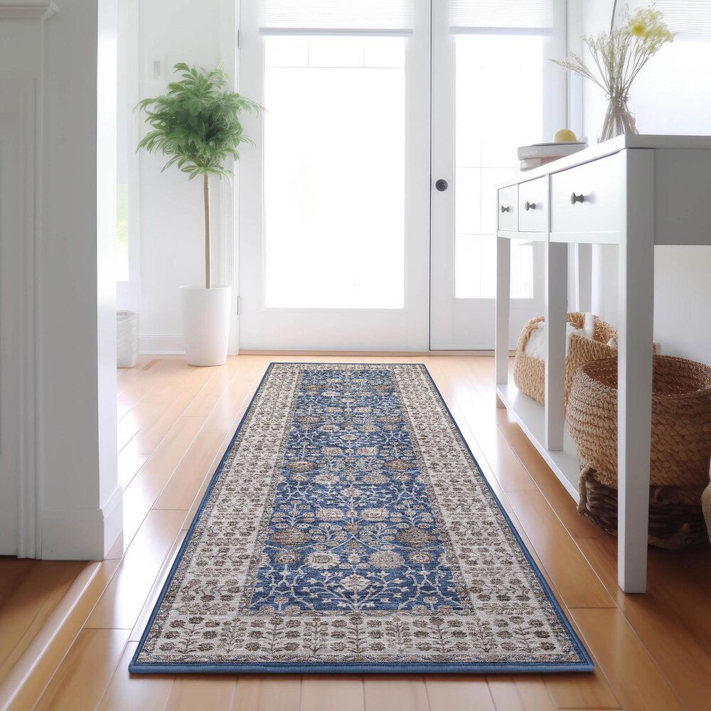 Dalyn Rug Company Hatay HY8 2&#39;3&quot; x 7&#39;6&quot; Navy Runner, , large